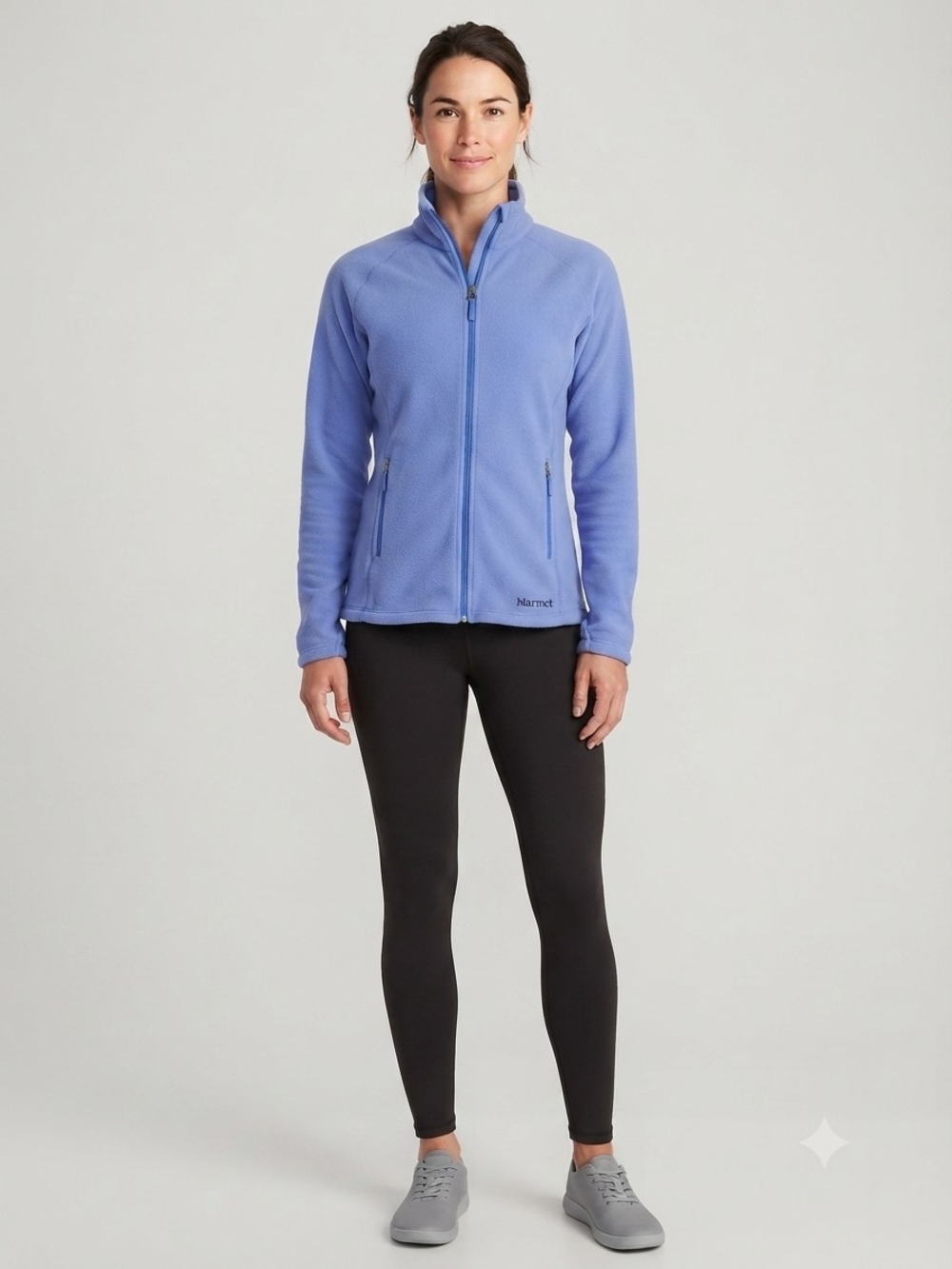 Marmot Women's Light Blue/Purple Full-Zip Fleece Jacket Size Large